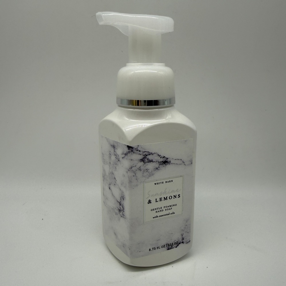 White Barn Sunshine & Lemons Foaming Hand Soap 8.75oz White Marble Citrus Scent